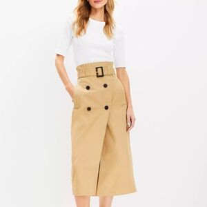 Loft Trench Wrap Pocket Skirt